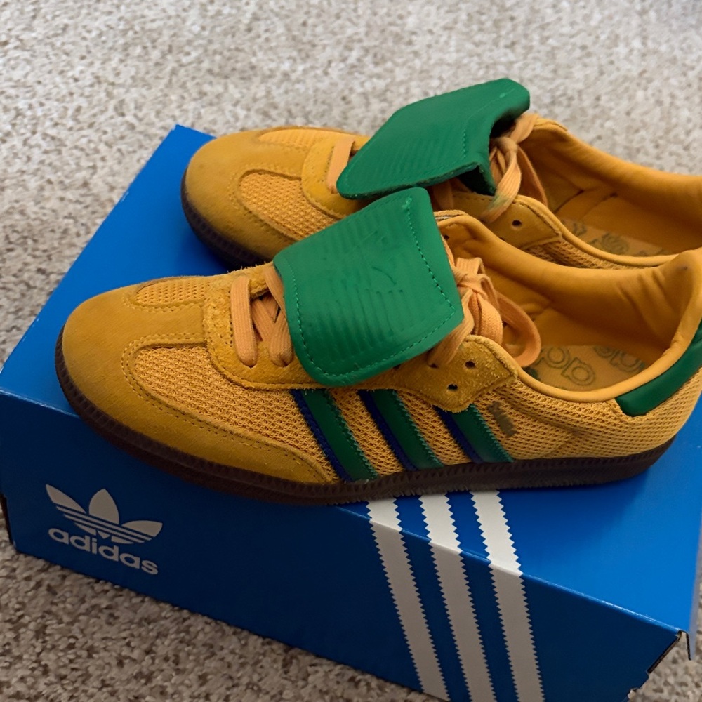adidas  Yellow Sneakers with Green Accents